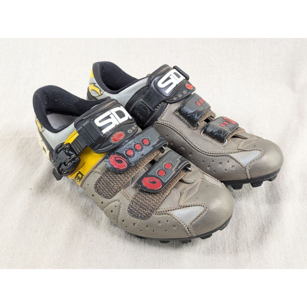 SIDI Dominator Mens Mountain Bike Shoes EU 40 US 7.5 Gray Yellow Black MTB